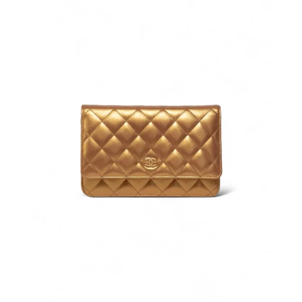 Chanel Vintage Pre-owned Fabric chanel-bags Yellow Dames