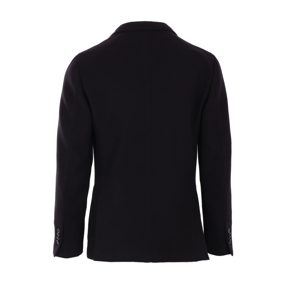 Lardini Blauwe Wollen Gebreide Jas Blue Heren