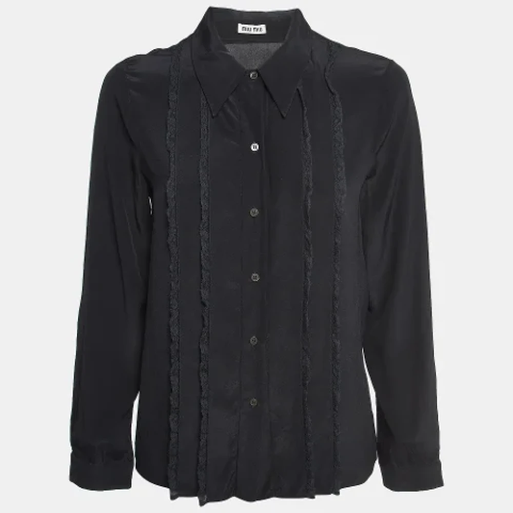 Miu Pre-owned Fabric tops Black Dames