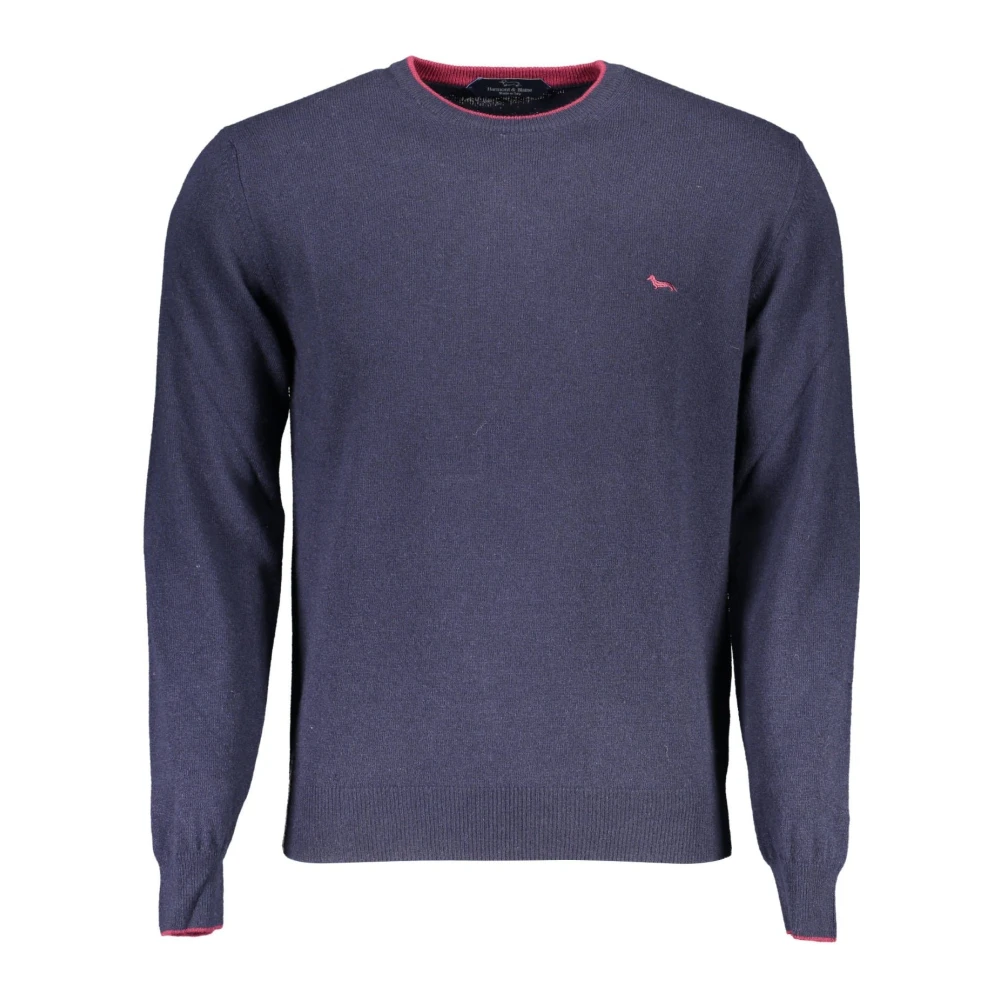 Harmont & Blaine Men's Blue Round-Neck Knitwear,, Wool Jumper With Contrasting Details 2XL