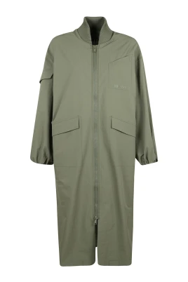 Oversized Seersucker Shell Coat