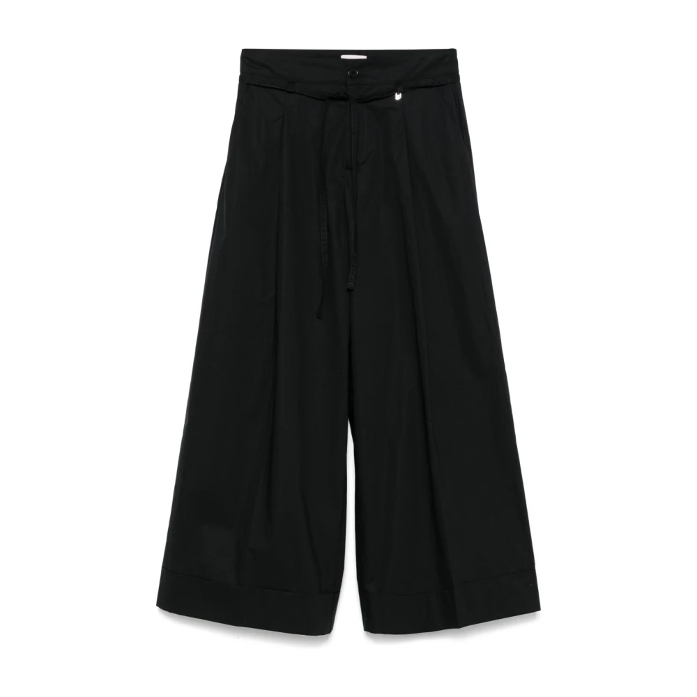Liu Jo Zwarte broek met trekkoord en zakken Black Dames