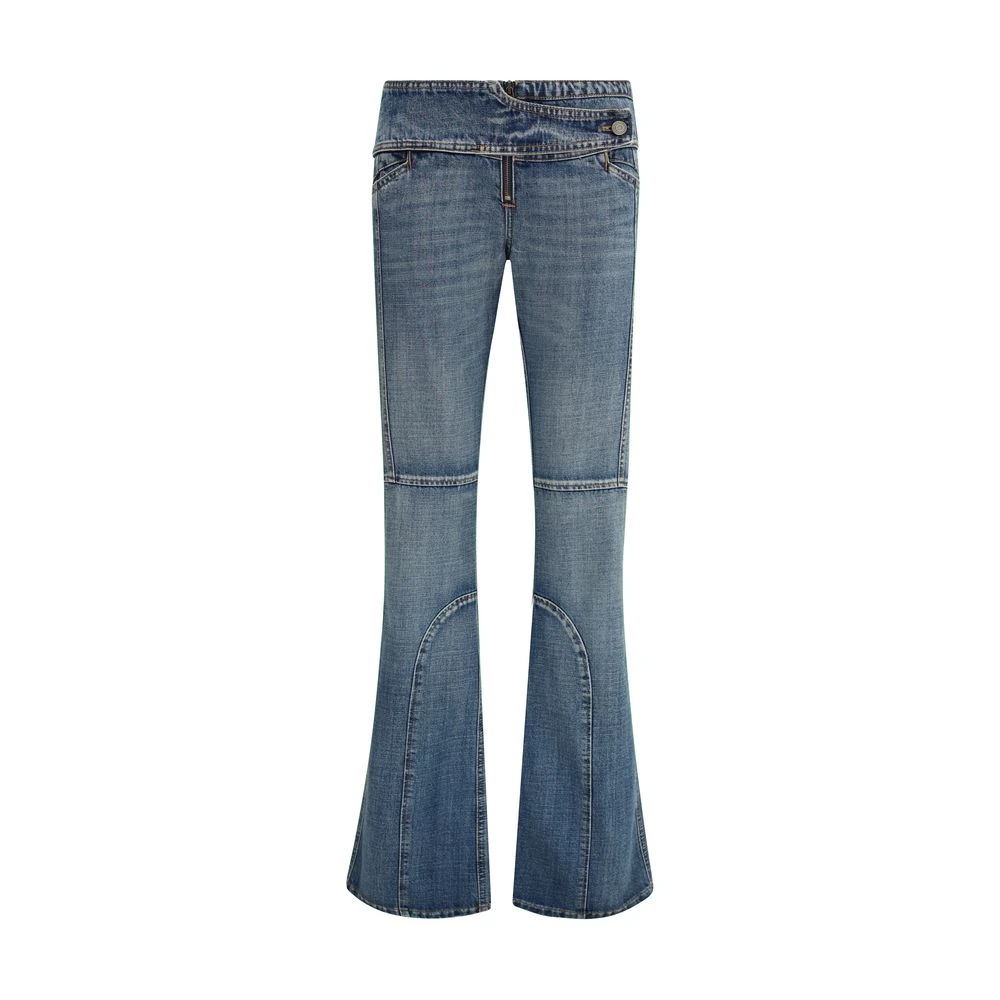 Coperni Women's Blue Flare Jeans, S, Y2k Style Denim Trousers