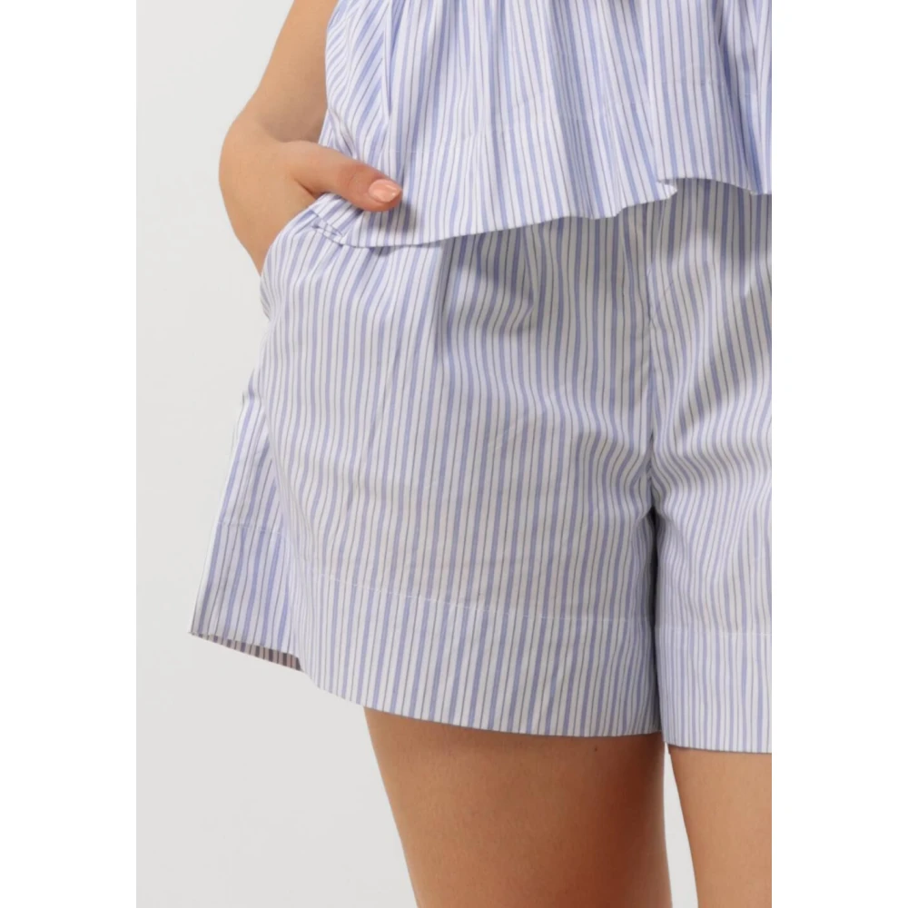 NEO NOIR Gestreepte Shorts voor Stijlvolle Zomerdagen Blue Dames