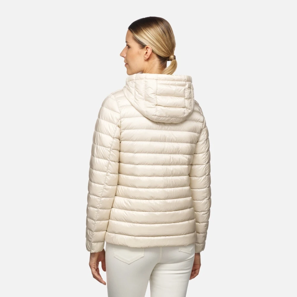 Geox Ademende Polyester Jas Jaysen Beige Dames