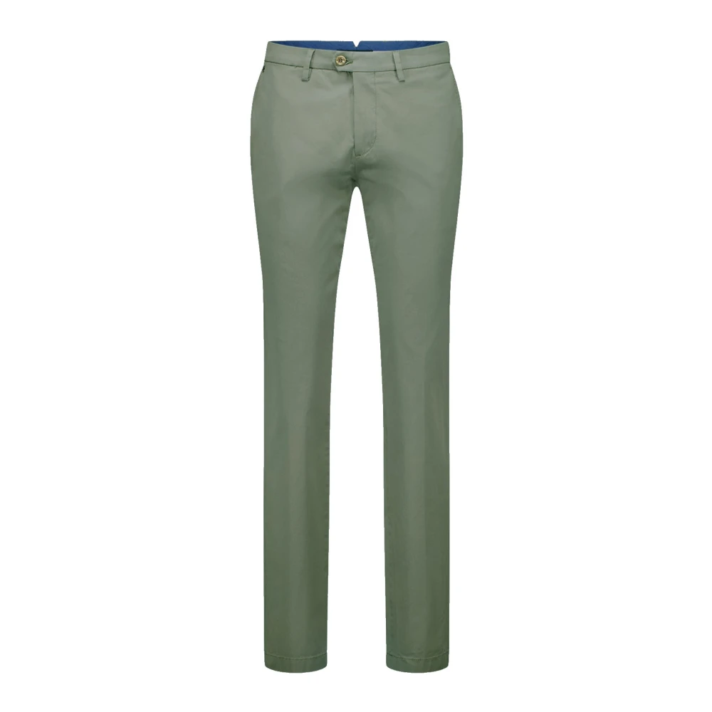 Gardeur Groene katoenen zomer chino Green Heren