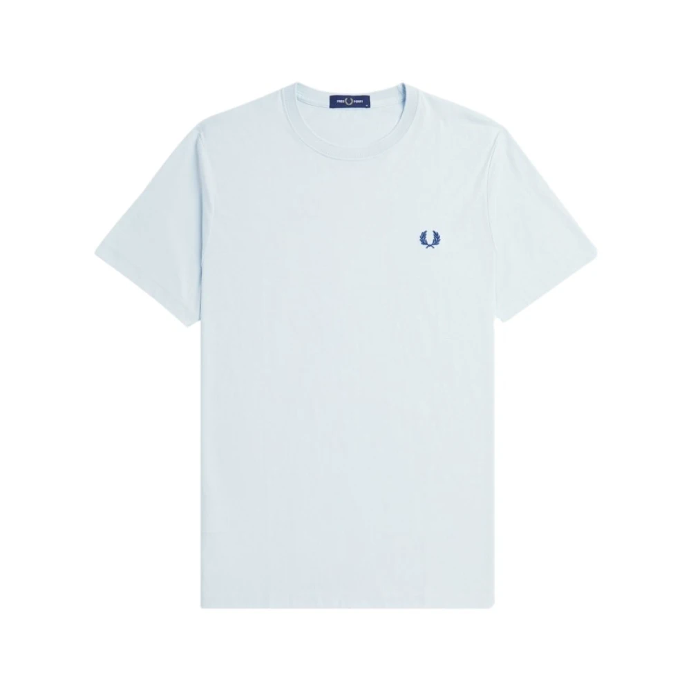 Fred Perry Blå Tt Logot-Tröja Broderad Stil