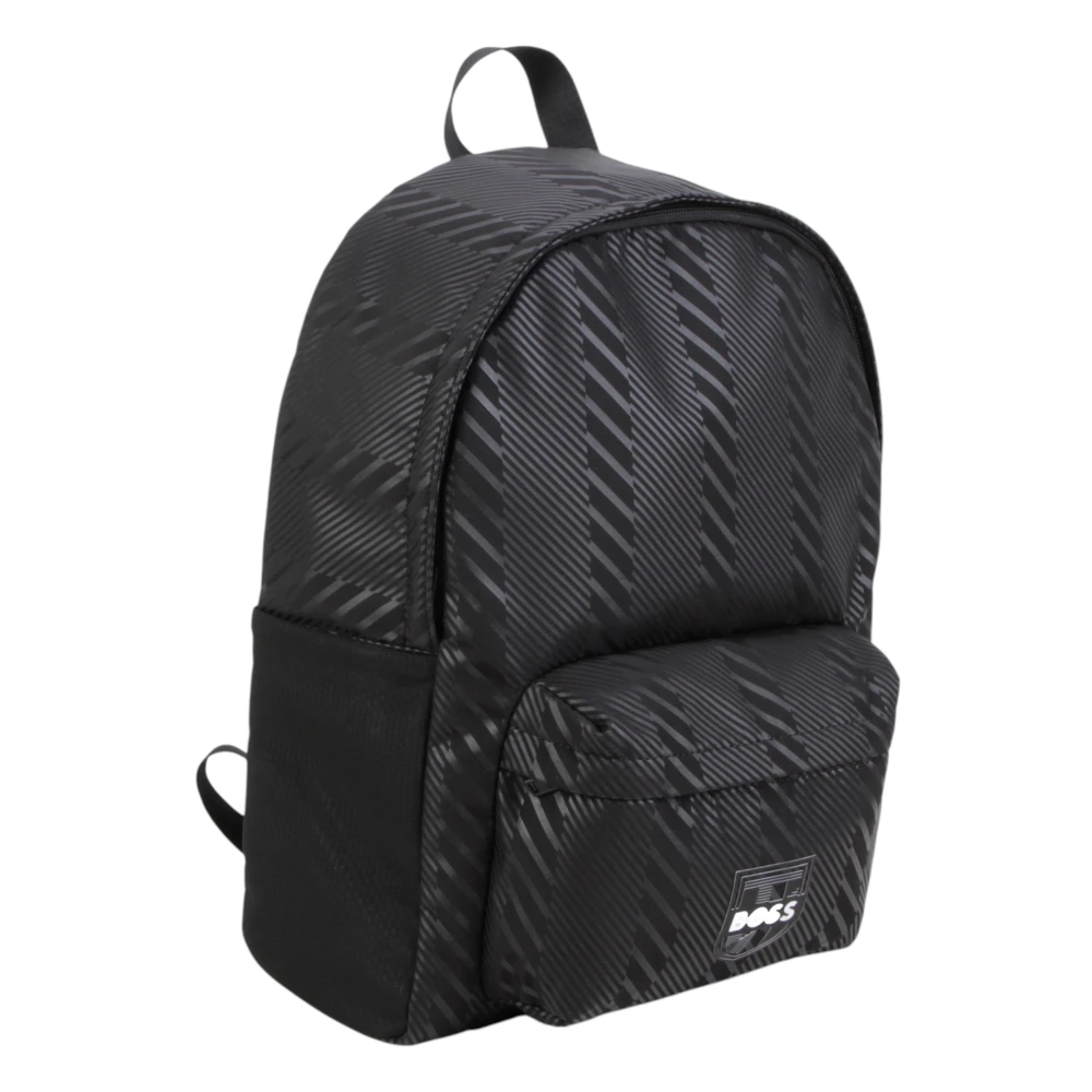 Hugo Boss Gedrukte rugzak met mesh rug Black Unisex