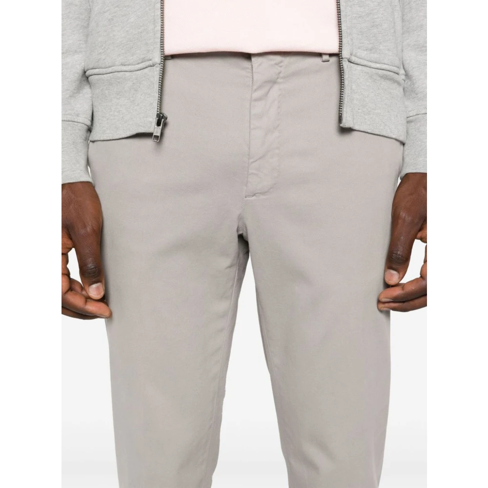 Incotex Grijze Katoenmix Chinos Broek Gray Heren