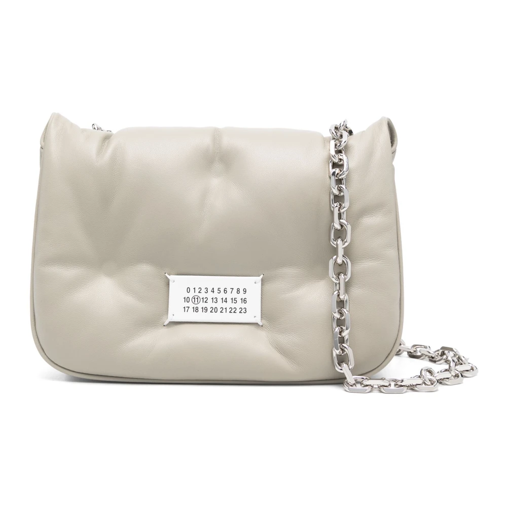 Maison Margiela Stijlvolle Flap Tas voor Modeliefhebbers Beige Dames
