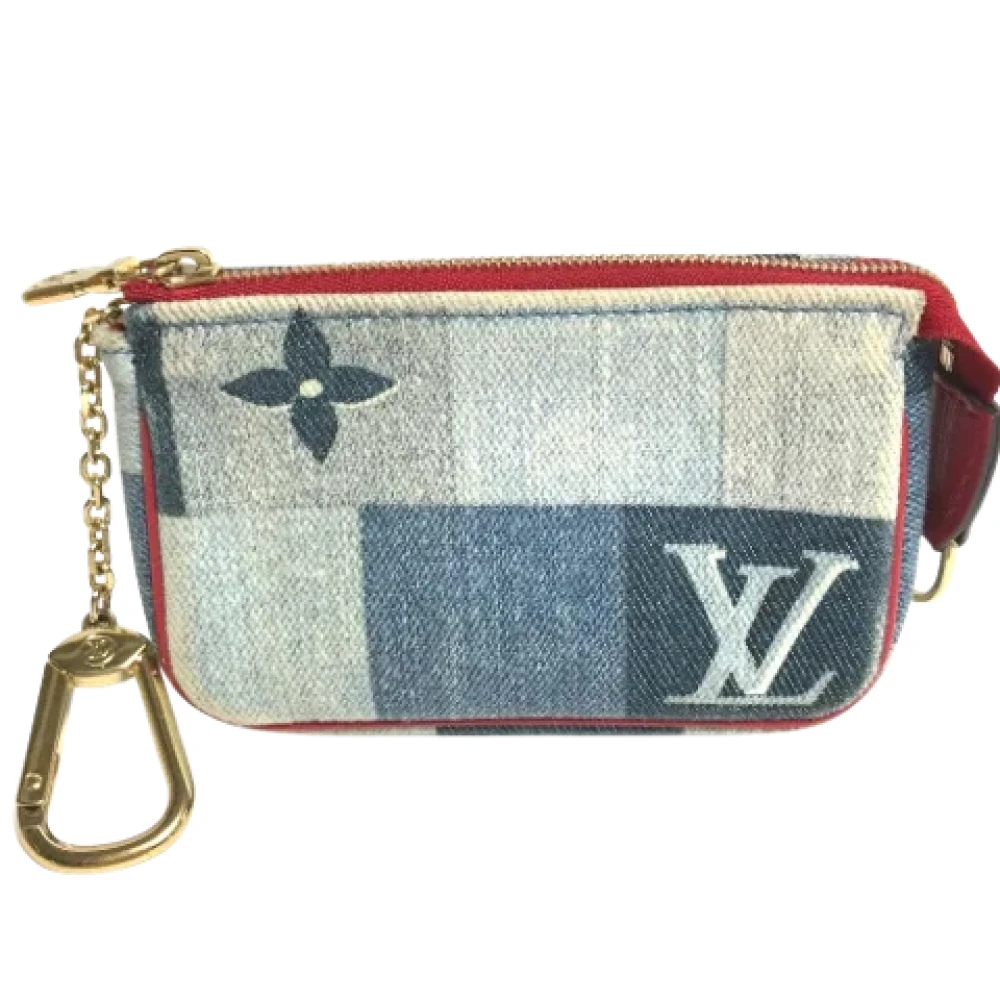 Louis Vuitton Vintage Pre-owned Denim wallets Blue Dames