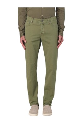slim-fit-uldbukser-i-gron
