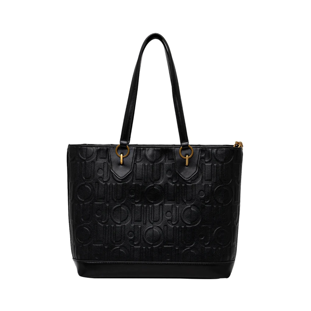 Liu Jo Zwarte schoudertas met gouden details Black Dames