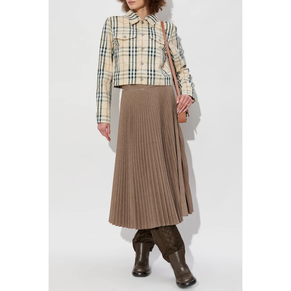 Burberry Jas met ruitpatroon Beige Dames