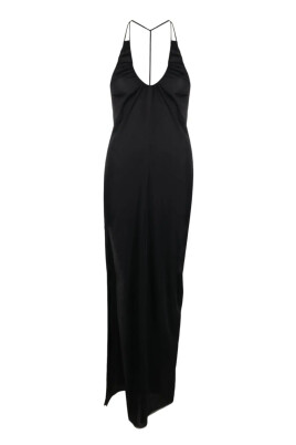 black-halterneck-slit-dress