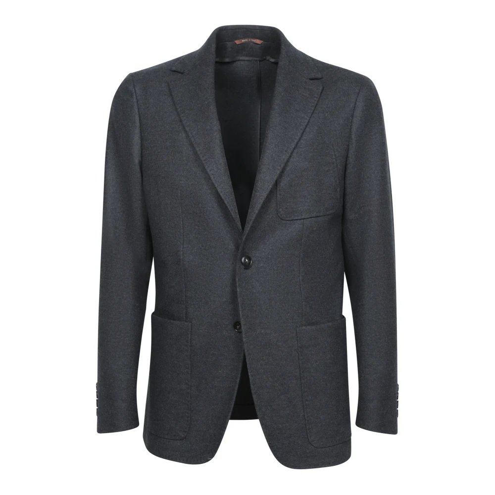 Canali Grijze Blazer Klassieke Stijl Gray Heren