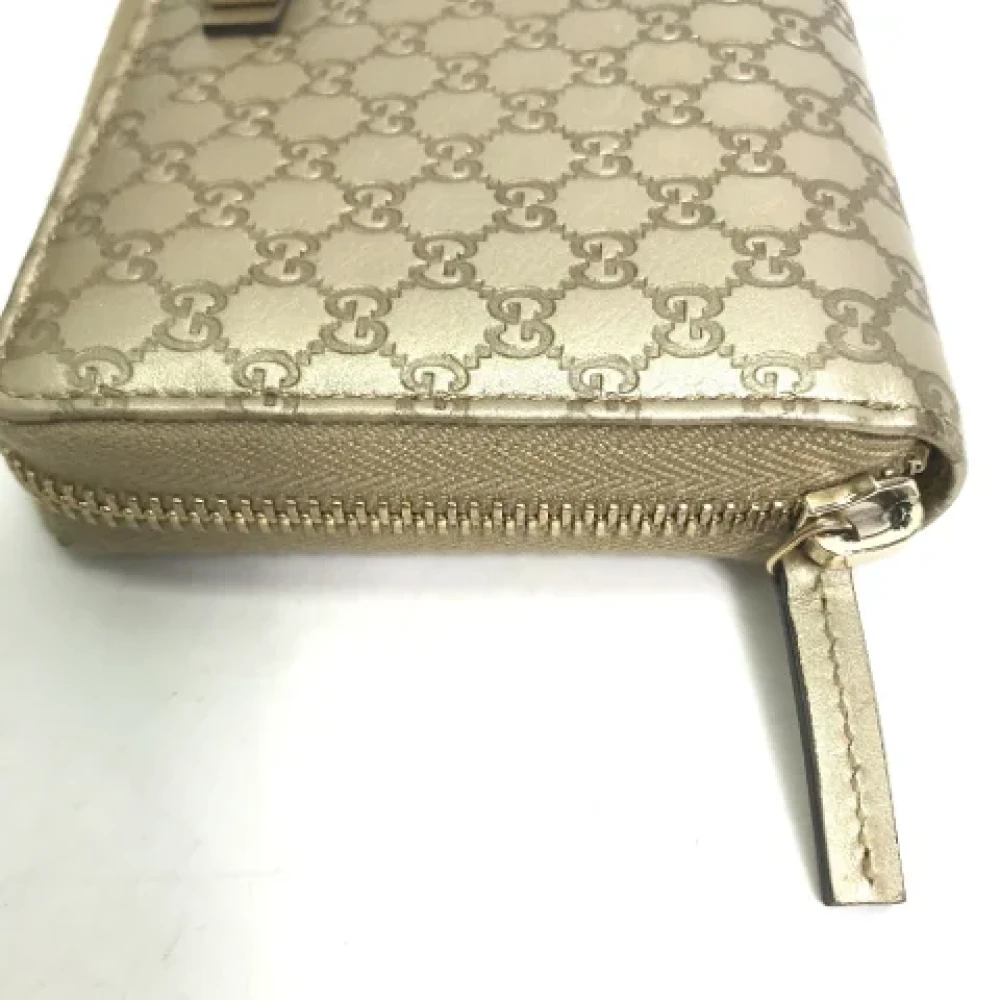Gucci Vintage Pre-owned Leather wallets Yellow Heren