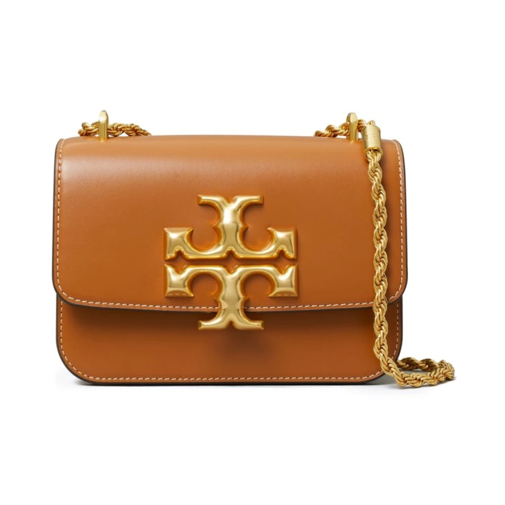 TORY BURCH Bruin Leren Ketting Schoudertas Brown Dames