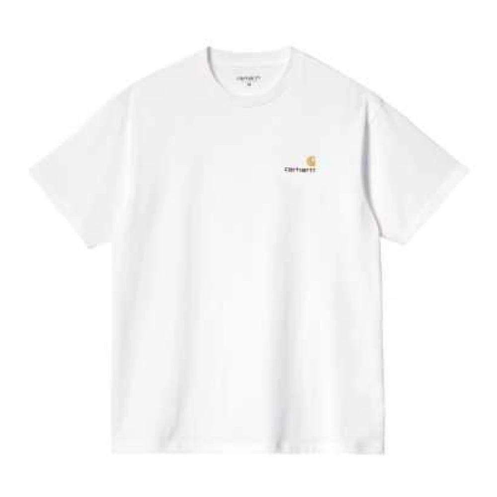 Carhartt WIP Amerikaans Script Wit Organisch Katoenen T-Shirt White Heren