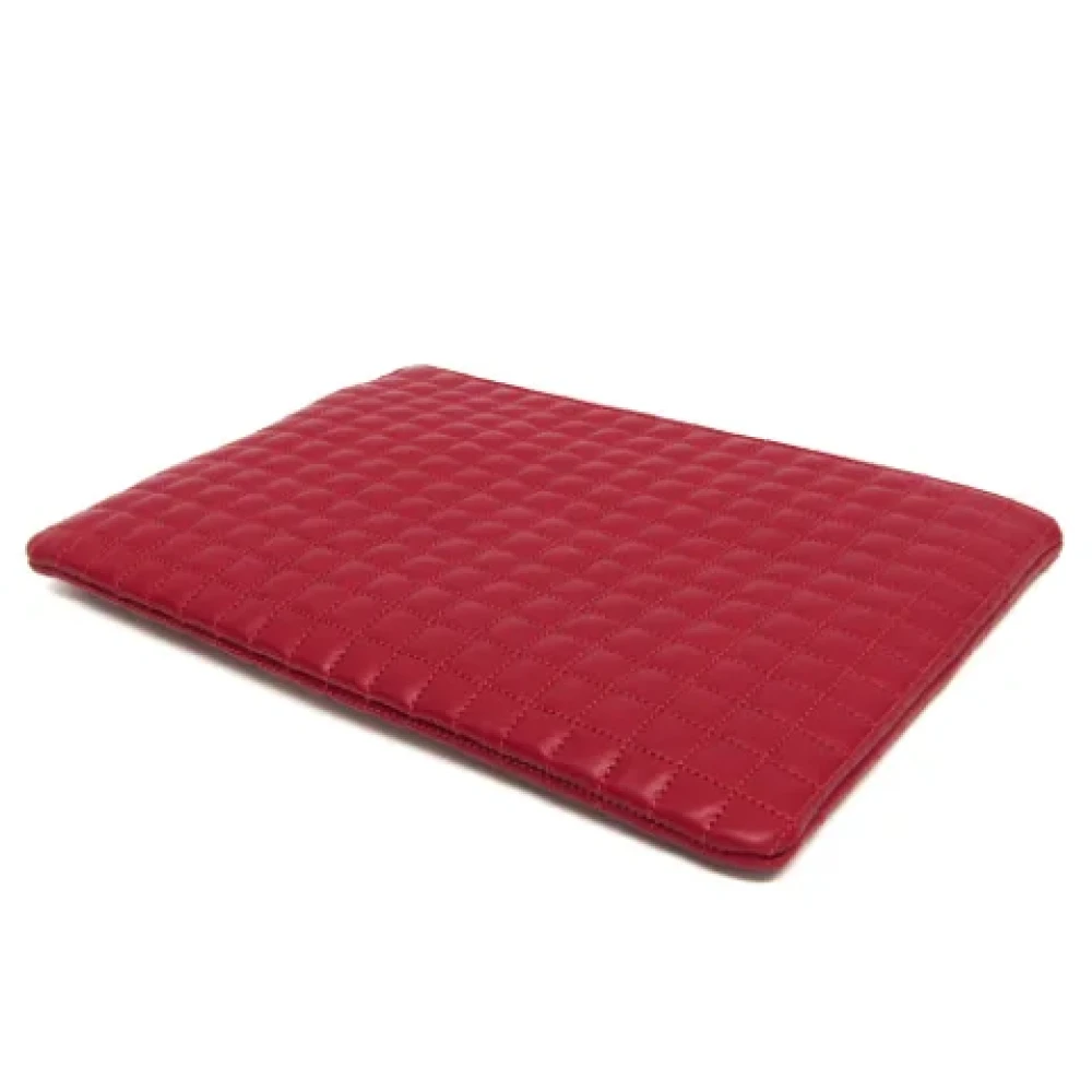 Celine Vintage Pre-owned Leather clutches Red Dames