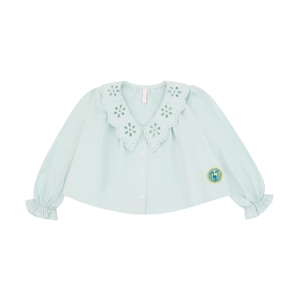 Zimmermann Girls Green Awaken Broderie Top - Kids Blouses - 8 Y - Kids