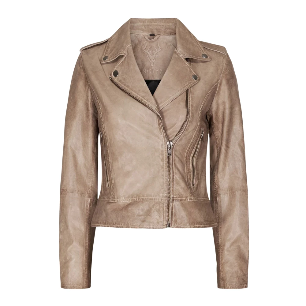 Notyz - Biker Jacket - Jackets - Mujer - Beige - Xl