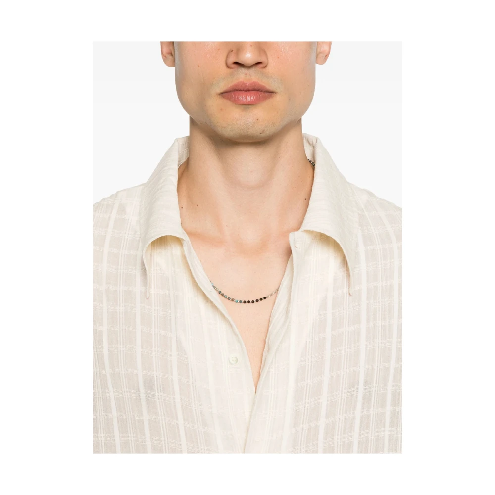Séfr Ecru Overhemd met Knoopsluiting en Puntkraag Beige Heren