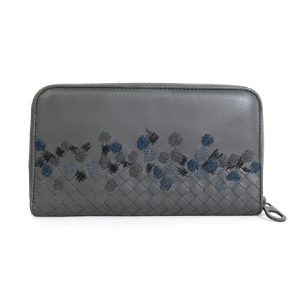 Bottega Veneta Vintage Pre-owned Leather wallets Gray Dames