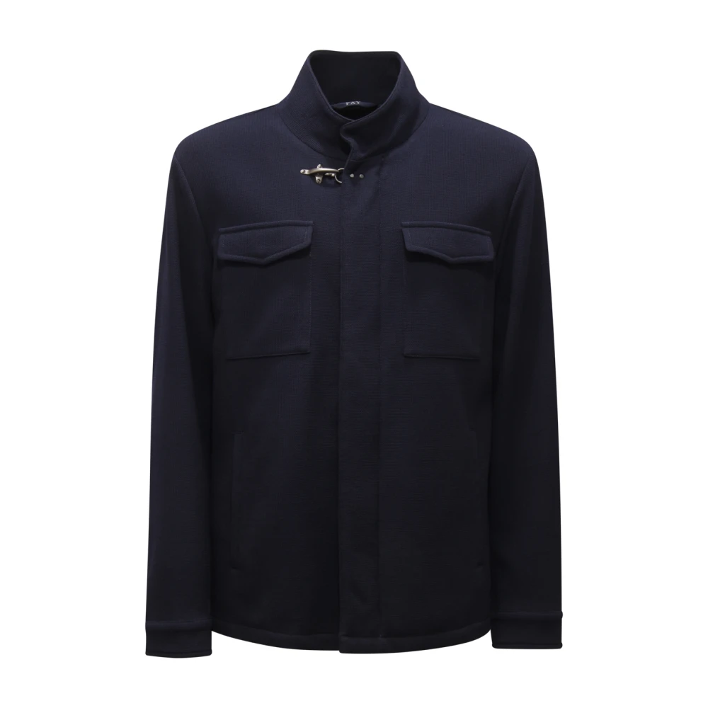 Fay Men's Blue Wool/Cotton Field Jacket
