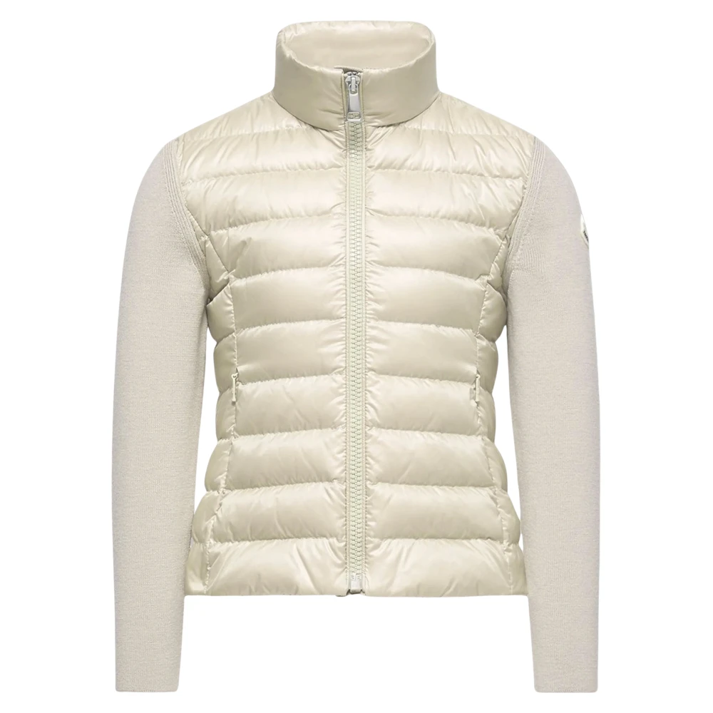 Moncler Girls Beige Winter Jackets, 6 Y, Down Padded Zip Up Cardigan