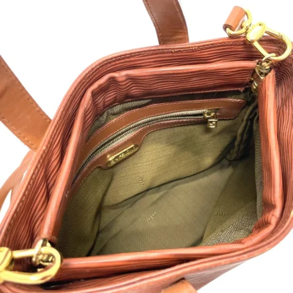 Fendi Vintage Pre-owned Leather fendi-bags Brown Dames