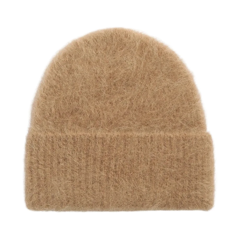 TotêMe Zachte Alpaca Gebreide Muts Hoed Beige Dames