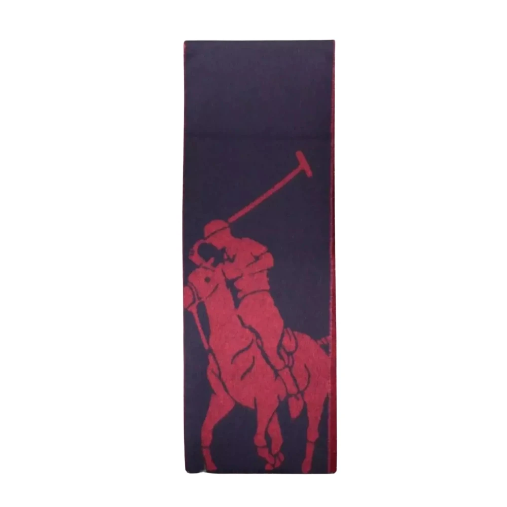 Ralph Lauren Donkerblauwe sjaal met contrastborduursel Blue Unisex