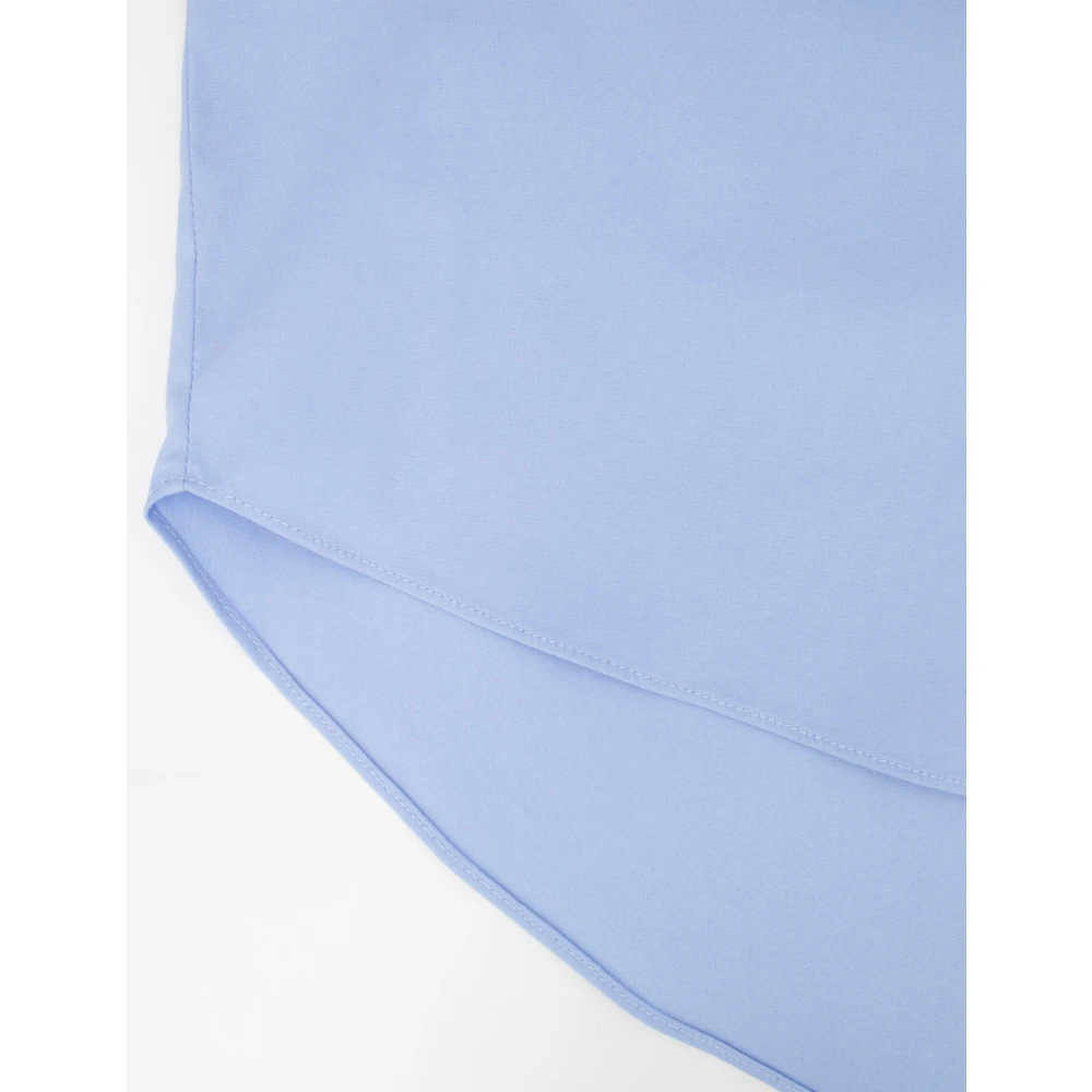 BRUNELLO CUCINELLI Stretch Katoen Poplin Juweel Shirt Blue Dames