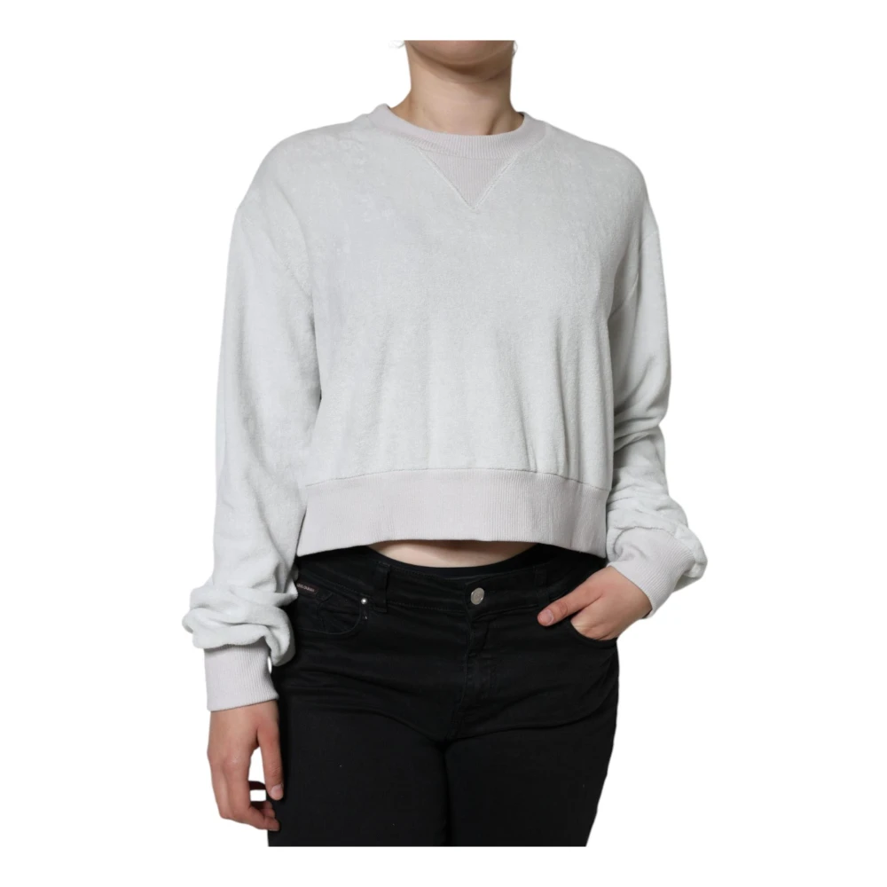 Dolce & Gabbana Women's White Nylon Stretch Pullover Sweater