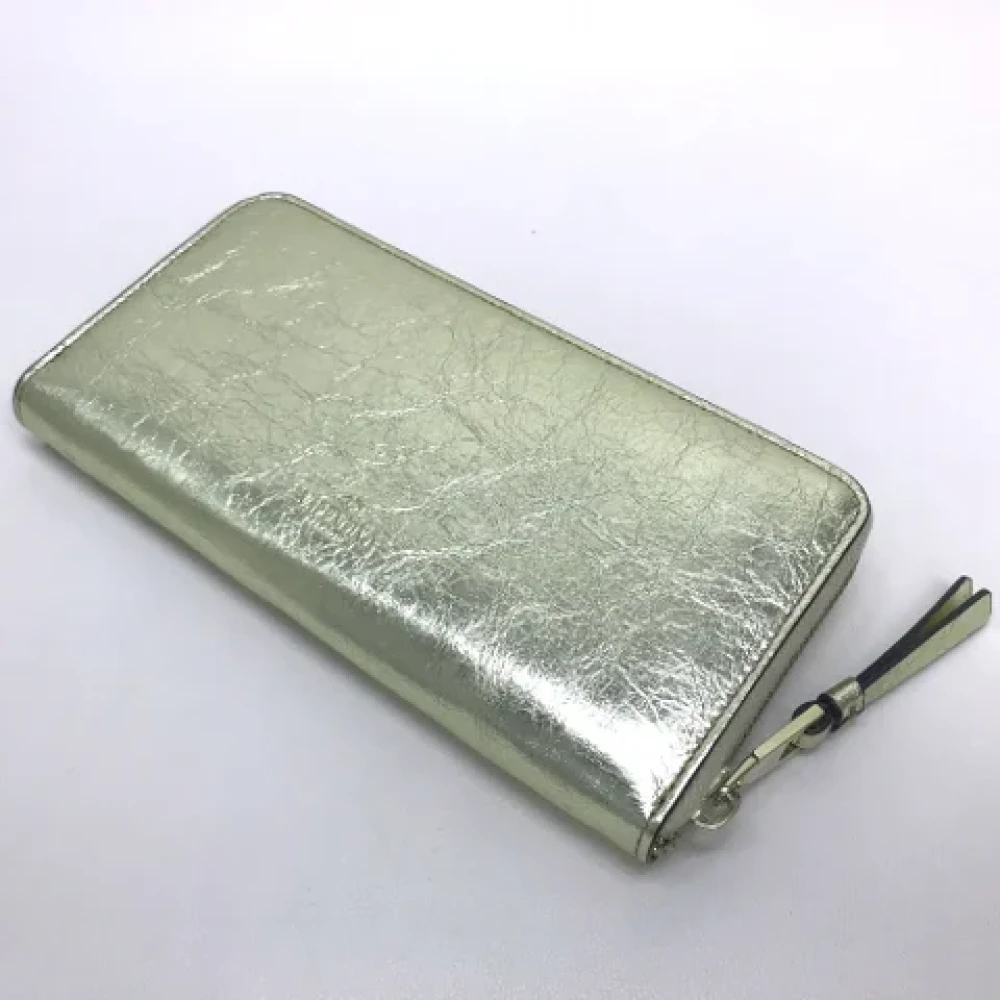 Valentino Vintage Pre-owned Leather wallets Yellow Dames