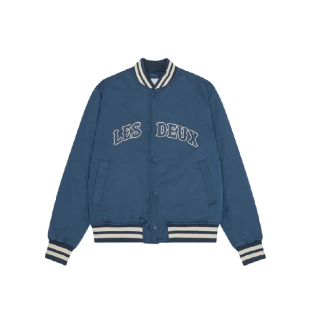 Les Deux Men's Blue Bomber Jackets, S, Coats