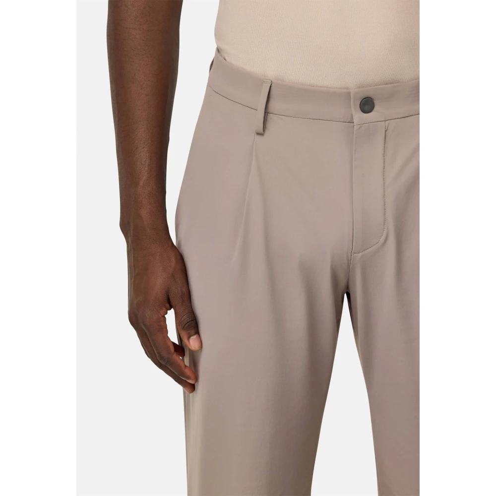 Boggi Milano B-Tech Stretch Nylon Broek Beige Heren