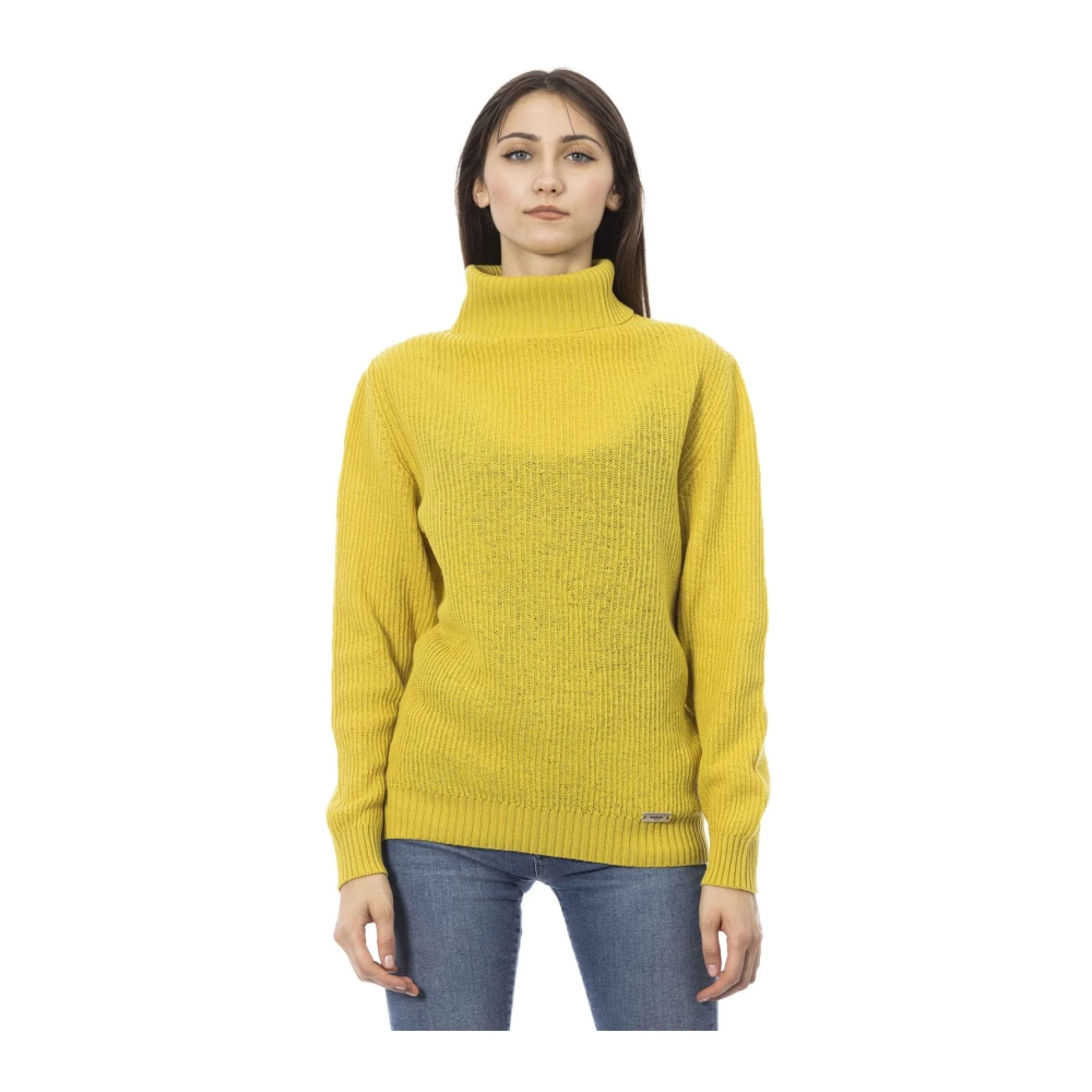 Baldinini Trendy Gebreide Trui Yellow Dames