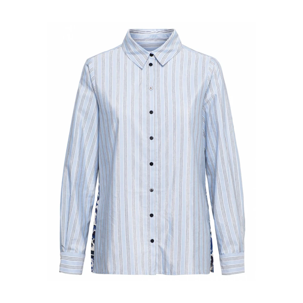 &Co Woman Oversized Hemd mit V-Ausschnitt Blue Dames