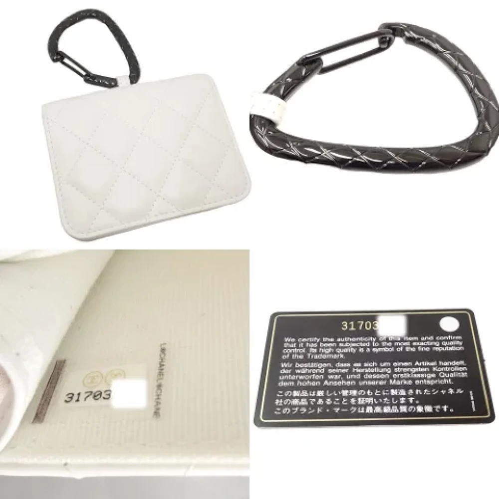 Chanel Vintage Pre-owned Leather wallets White Dames