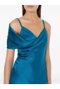 turquoise-green-satin-spaghetti-strap-dress