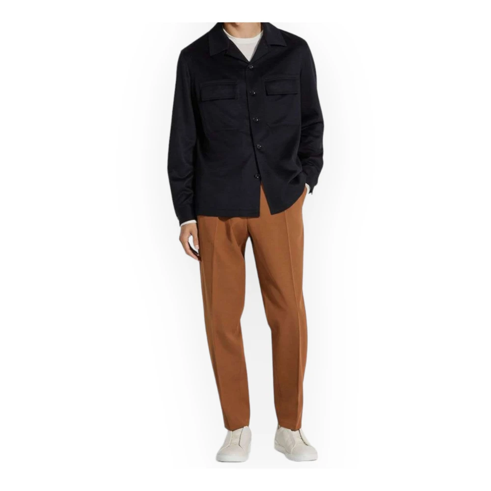 Ermenegildo Zegna Cashmere Overshirt Black Heren