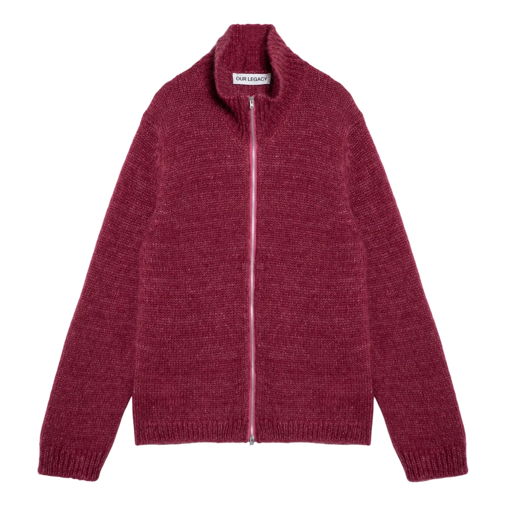 Our Legacy Korte Cardigan Trui Red Heren