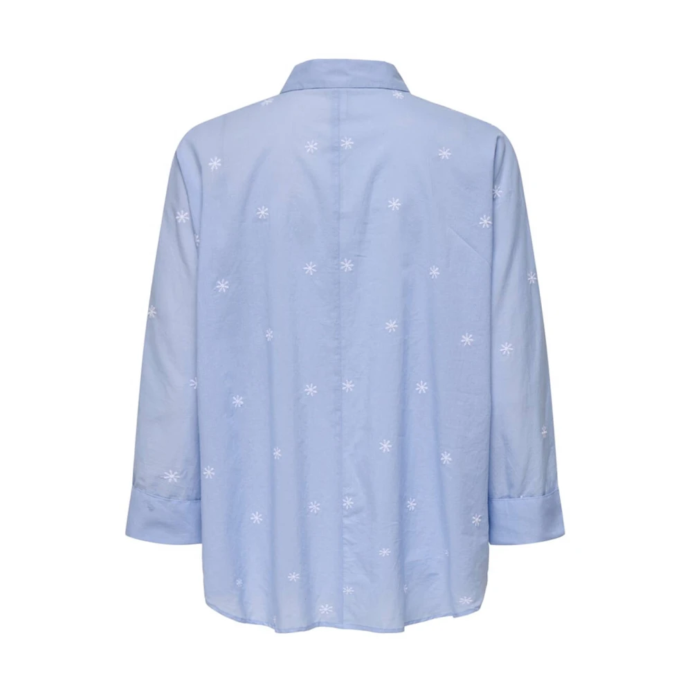 Only Lina Grace LS EMB Shirt Blue Dames