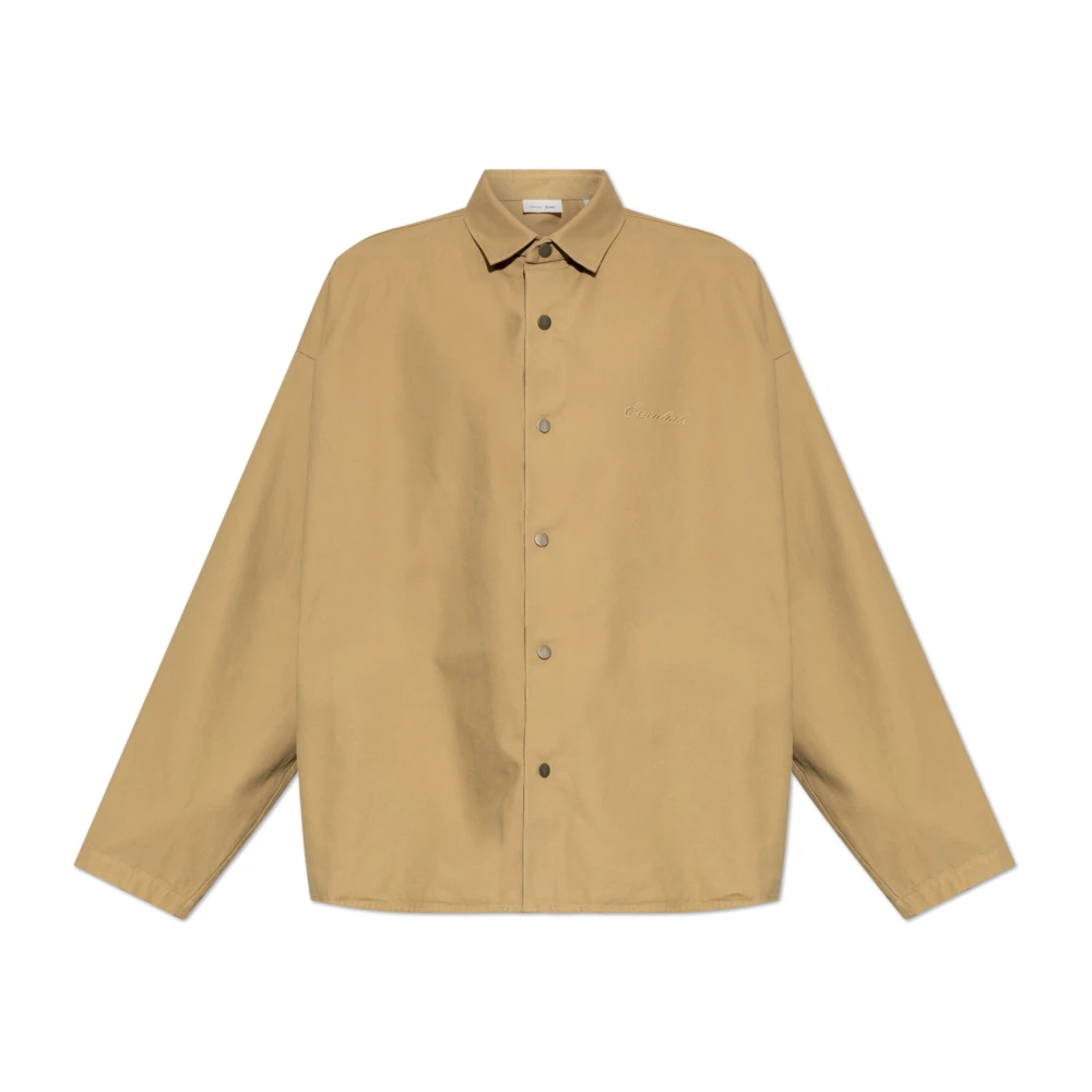 Fear Of God Mannelijk Beige Overhemden Heren, 3XL, Katoen, Cotton Canvas Overshirt