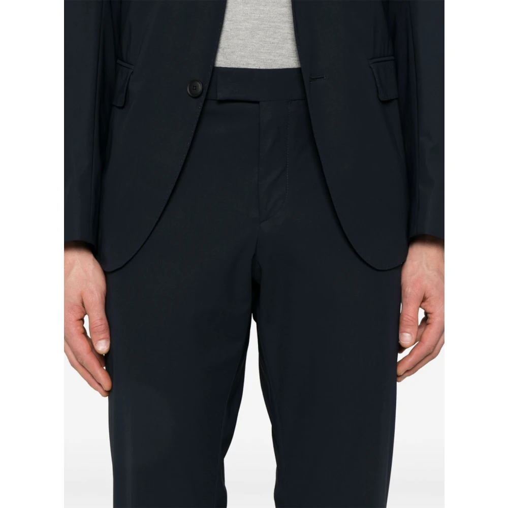 Hugo Boss Blauwe Jurk Met Voorknoopsluiting Achterventilatie Blue Heren