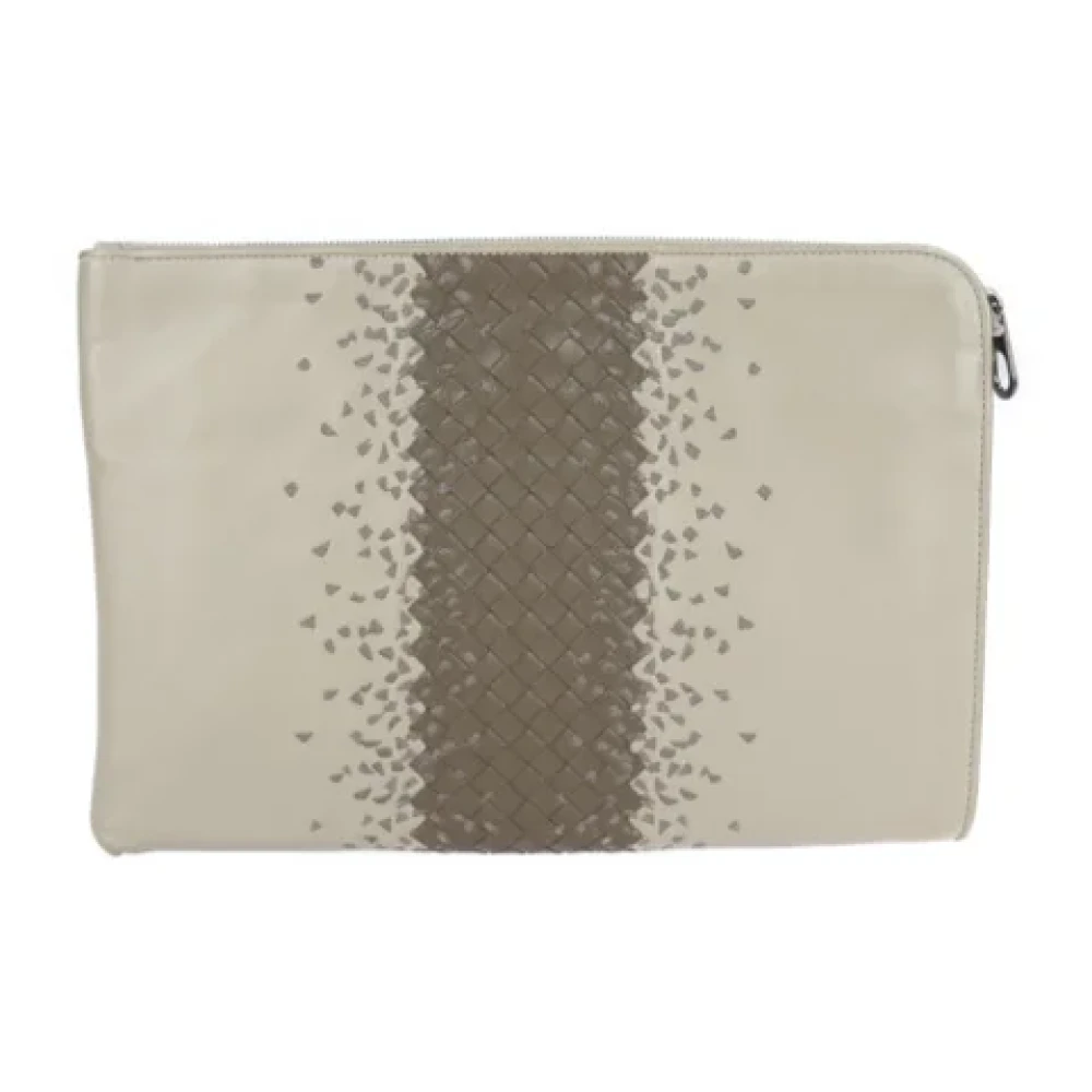 Bottega Veneta Vintage Pre-owned Leather pouches Beige Dames