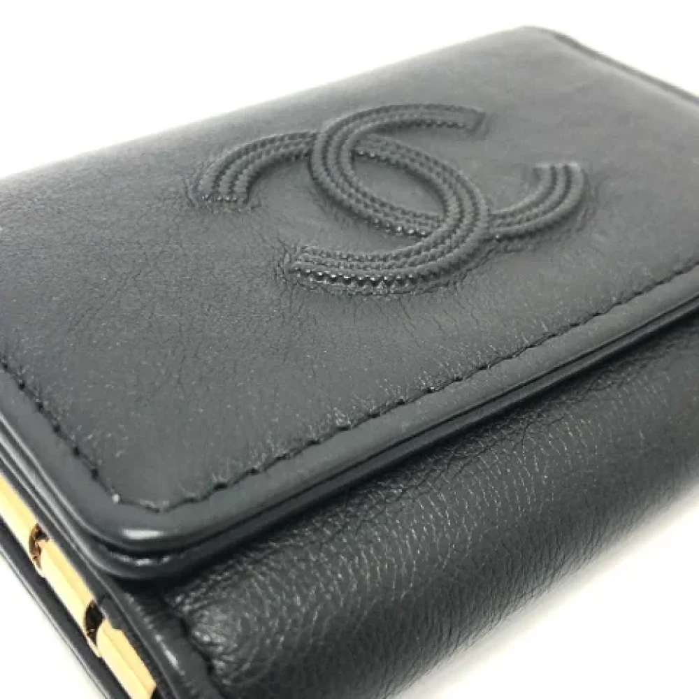 Chanel Vintage Pre-owned Leather key-holders Black Dames