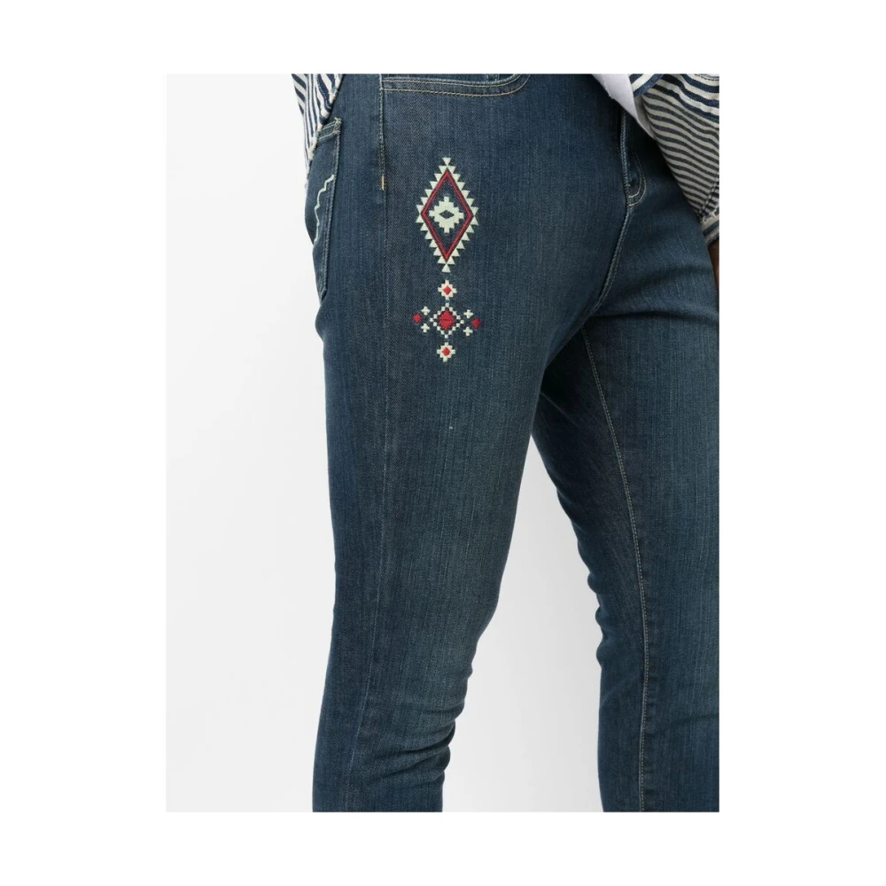 United Rivers Indigo Geborduurde Skinny Jeans Blue Heren